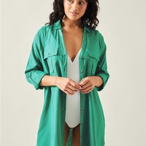 Emerald Green Swim Cover-Up